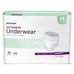 Unisex Adult Absorbent Underwear McKesson Pull On with Tear Away Seams X-Large Disposable Heavy Absorbency