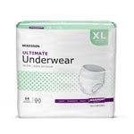 Unisex Adult Absorbent Underwear McKesson Pull On with Tear Away Seams Medium Disposable Heavy Absorbency