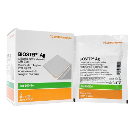 Silver Collagen Dressing Biostep™ Ag 2 X 2 Inch Square Sterile