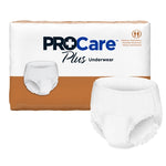 Unisex Adult Absorbent Underwear ProCare™ Plus Pull On with Tear Away Seams Large Disposable Moderate Absorbency