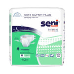 Unisex Adult Incontinence Brief Seni® Super Plus Medium Disposable Heavy Absorbency