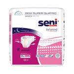 Unisex Adult Incontinence Brief Seni® Super Quatro Medium Disposable Heavy Absorbency