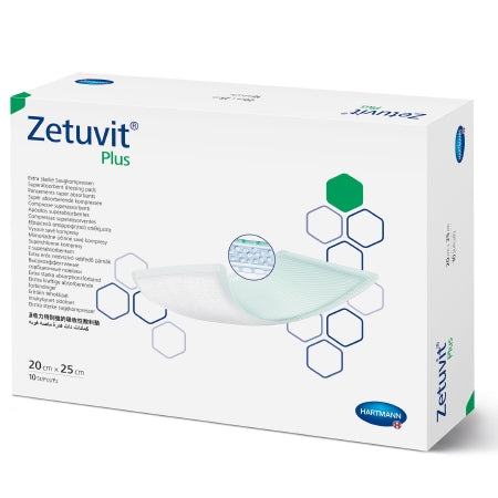 Super Absorbent Dressing Zetuvit® Plus Silicone Non-Bordered Nonadhesive 8 X 10 Inch Rectangle