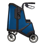 4 Wheel Rollator Tour Midnight Blue Adjustable Height / Folding Carbon Fiber Frame