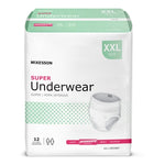 Unisex Adult Absorbent Underwear McKesson Pull On with Tear Away Seams Medium Disposable Moderate Absorbency