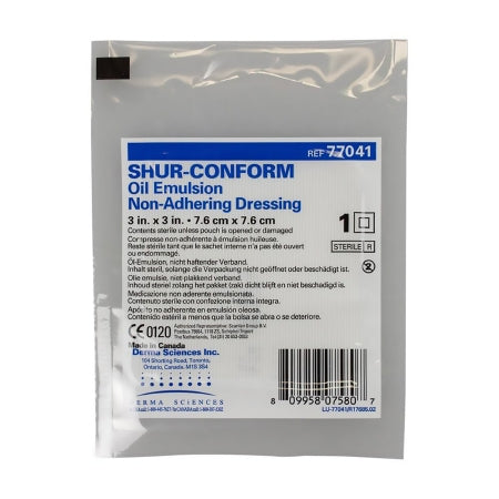 Oil Emulsion Impregnated Dressing Shur-Conform® Square 3 X 3 Inch Sterile