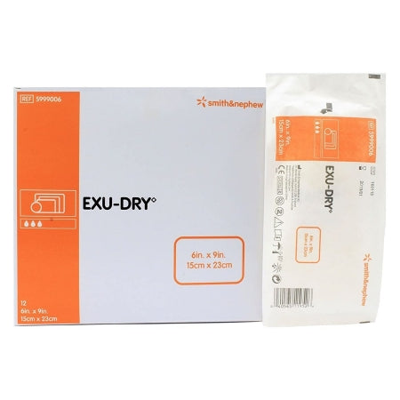 Super Absorbent Dressing EXU-DRY Anti-Shear 6 X 9 Inch Rectangle