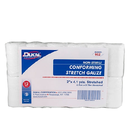 Conforming Bandage Dukal™ 2 Inch X 4-1/10 Yard 12 per Pack NonSterile 1-Ply Roll Shape