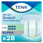 Unisex Adult Incontinence Brief TENA ProSkin Stretch™ Super 3X-Large Disposable Heavy Absorbency