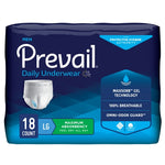 Male Adult Absorbent Underwear Prevail® Men's Daily Underwear Pull On with Tear Away Seams 2X-Large Disposable Heavy Absorbency