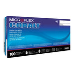 Exam Glove MICROFLEX® Cobalt® Medium NonSterile Nitrile Standard Cuff Length Fully Textured Blue Not Rated