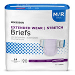 Unisex Adult Incontinence Brief McKesson Extended Wear Medium Disposable Heavy Absorbency