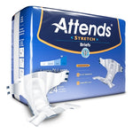 Unisex Adult Incontinence Brief Attends® Stretch Medium / Regular Disposable Heavy Absorbency