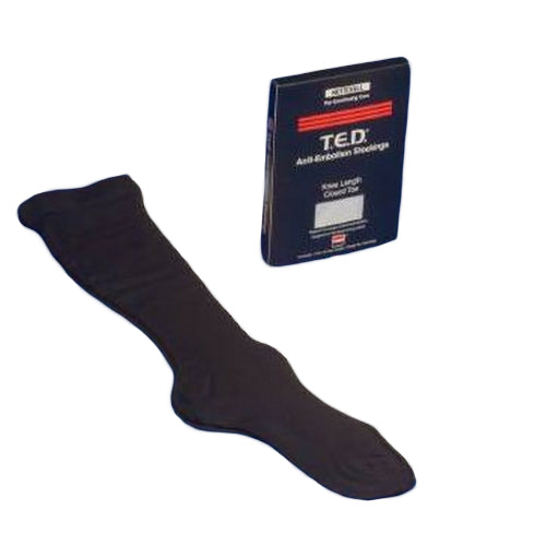 Anti-embolism Stocking T.E.D.™ Knee High Medium / Regular Black Closed Toe