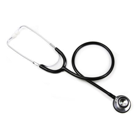 Classic Stethoscope BASIC Black 1-Tube 22 Inch Tube Double Sided Chestpiece