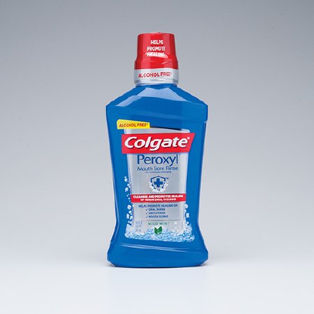 Mouth Sore Rinse Colgate® Peroxyl® 16 oz. Mild Mint Flavor