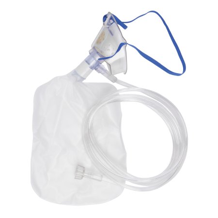 NonRebreather Oxygen Mask McKesson Elongated Style Pediatric Adjustable Head Strap / Nose Clip