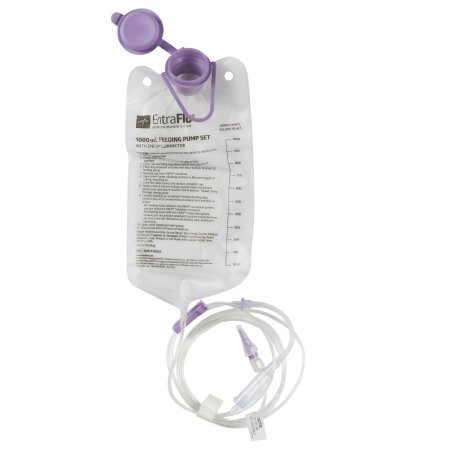 Enteral Feeding Pump Bag Set with ENFit® Connector Medline EntraFlo™ 1000 mL Silicone NonSterile Stepped Transition Connector