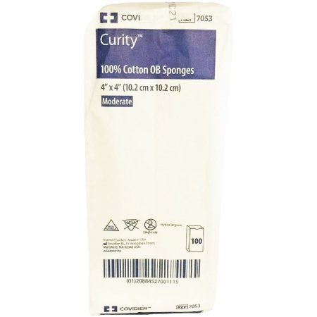 OB Sponge Curity™ 4 X 4 Inch 20 per Pack NonSterile 2-Ply Square