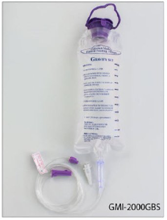 Gravity Feeding Bag Set with ENFIT™ Connector and Transitional Adapter Generica 1000 mL