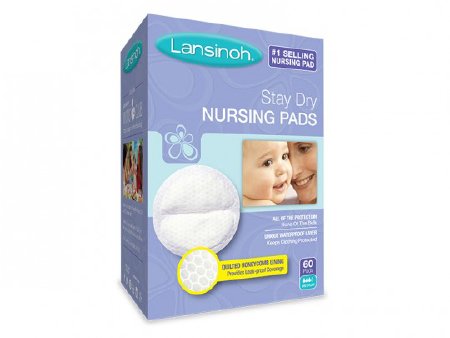 Nursing Pad Lansinoh® Stay Dry One Size Fits Most Quilted Cotton Disposable