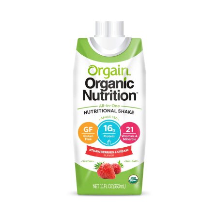 Oral Supplement Orgain® Organic Nutritional Shake Strawberries and Cream Flavor Liquid 11 oz. Carton