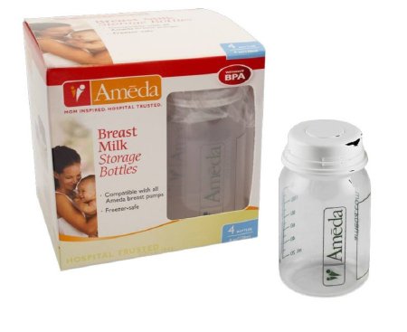 Breast Milk Storage Bottle Ameda 4 oz. Polypropylene