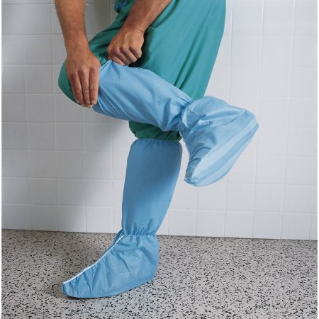 Boot Cover Hi Guard® One Size Fits Most Knee High Nonskid Sole Blue NonSterile