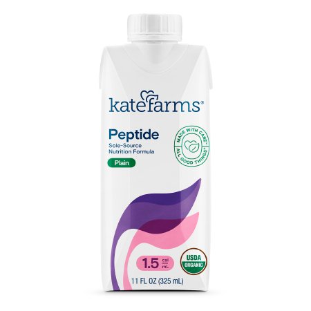 Oral Supplement Kate Farms Peptide 1.5 Plain Flavor Liquid 11 oz. Carton