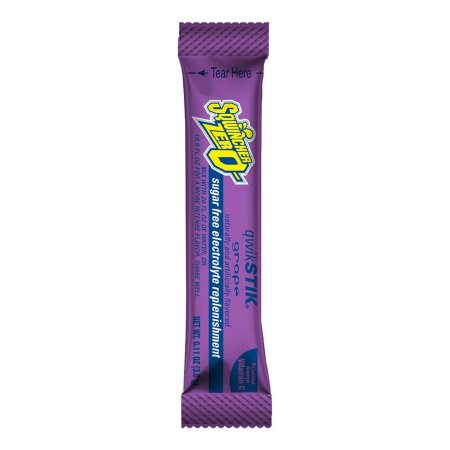 Oral Electrolyte Solution Sqwincher® Quik Stik® Zero Grape Flavor 0.11 oz. Electrolyte