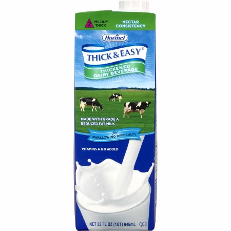 Thickened Beverage Thick & Easy® Dairy 32 oz. Carton Milk Flavor Liquid IDDSI Level 2 Mildly Thick