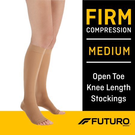 Compression Stocking 3M™ Futuro™ Knee High Medium Beige Open Toe