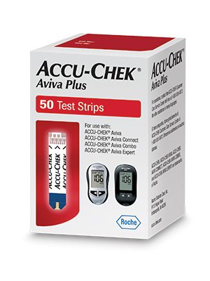 Blood Glucose Test Strips Accu-Chek® Aviva Plus 50 Strips per Pack