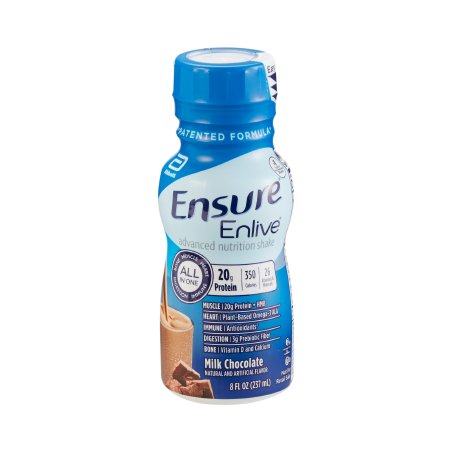 Oral Supplement Ensure® Enlive® Advanced Nutrition Shake Chocolate Flavor Liquid 8 oz. Bottle