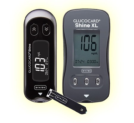 Blood Glucose Meter Glucocard® Shine 5 Second Results Stores up to 500 Results No Coding Required