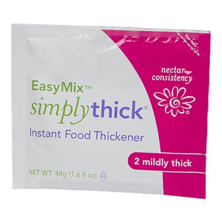 Food and Beverage Thickener SimplyThick® Easy Mix 48 Gram Individual Packet Unflavored Gel IDDSI Level 2 Mildly Thick