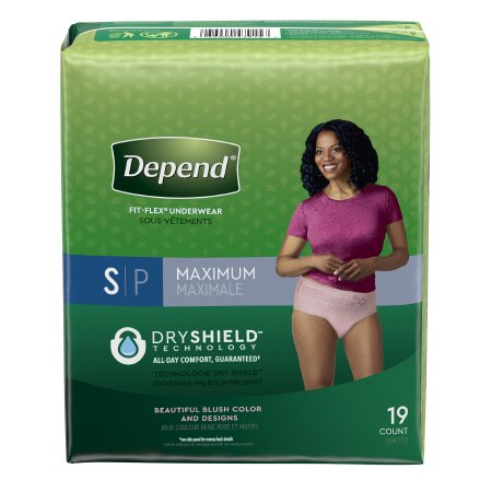 Female Adult Absorbent Underwear Depend® FIT-FLEX® Pull On with Tear Away Seams Small Disposable Heavy Absorbency