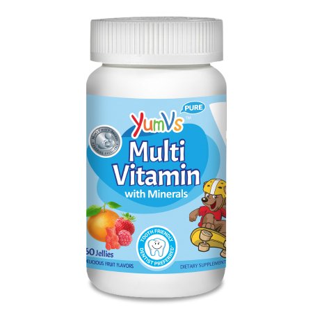 Multivitamin Supplement YumV's™ Gummy 60 per Bottle Assorted Fruit Flavors