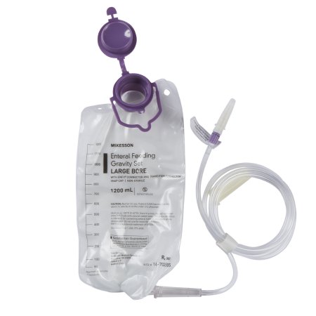 Gravity Feeding Bag Set with ENFit™ Connector McKesson 1200 mL