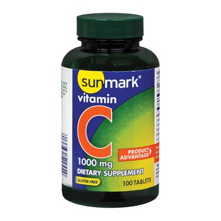 Vitamin C Supplement sunmark® Ascorbic Acid 1000 mg Strength Tablet 100 per Bottle