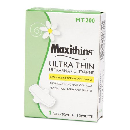 Feminine Pad Maxithins® Ultra Thin Maxi with Wings Regular Absorbency