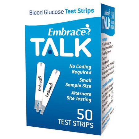 Blood Glucose Test Strips Embrace® 50 Strips per Pack