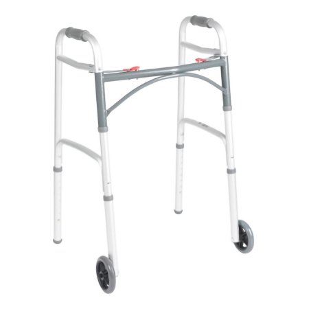 Folding Walker Adjustable Height McKesson Aluminum Frame 350 lbs. Weight Capacity 25 to 32-1/4 Inch Height