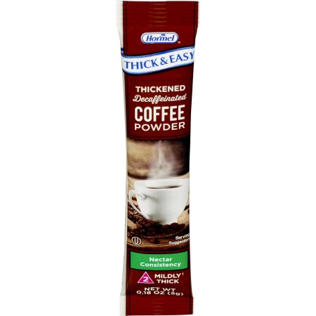 Thickened Beverage Thick & Easy® 5 Gram Individual Packet Coffee Flavor Powder IDDSI Level 2 Mildly Thick