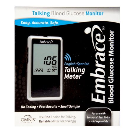 Blood Glucose Meter Embrace® 6 Second Results Stores up to 300 Results No Coding Required