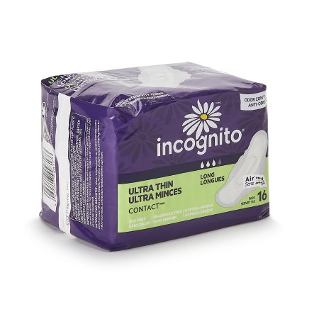 Feminine Pad Incognito® Ultra Thin with Wings Super Absorbency