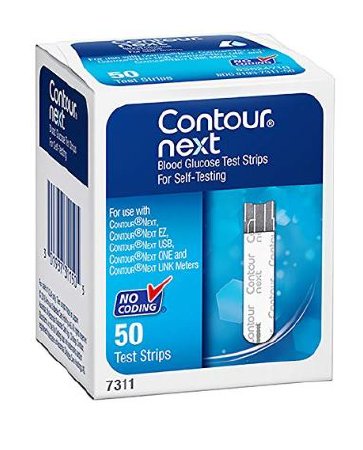 Blood Glucose Test Strips Contour Next 50 Strips per Pack