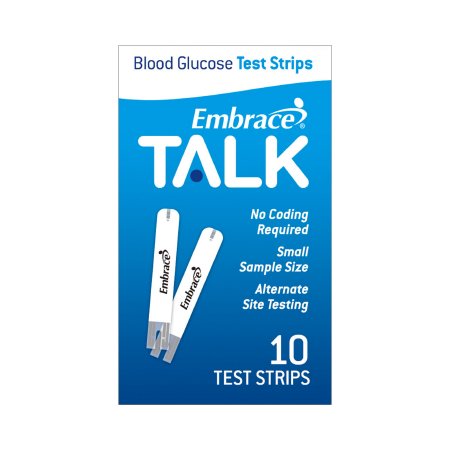 Blood Glucose Test Strips Embrace® 10 Strips per Pack