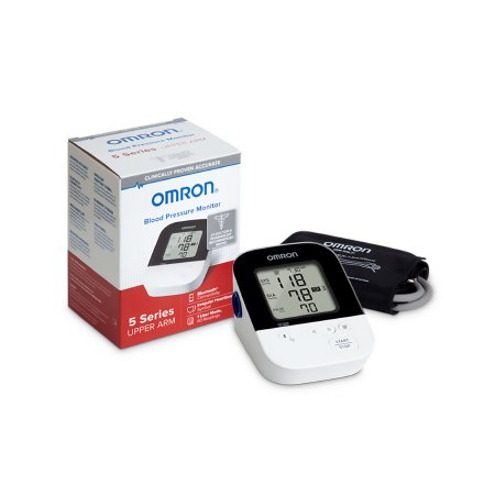 Home Automatic Digital Blood Pressure Monitor Omron®5 Series™ Wide Range Nylon 23 - 43 cm Desk Model