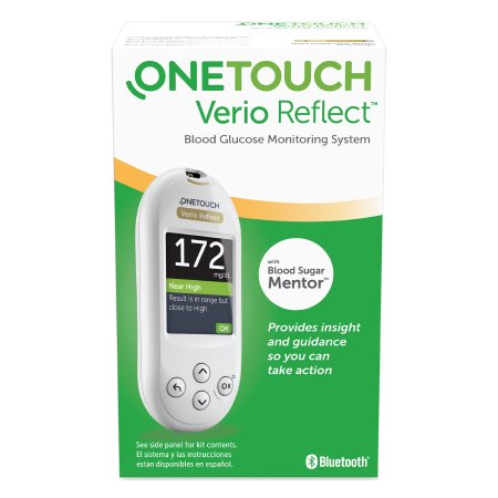 Blood Glucose Meter OneTouch Verio® 5 Second Results Stores up to 500 Results No Coding Required